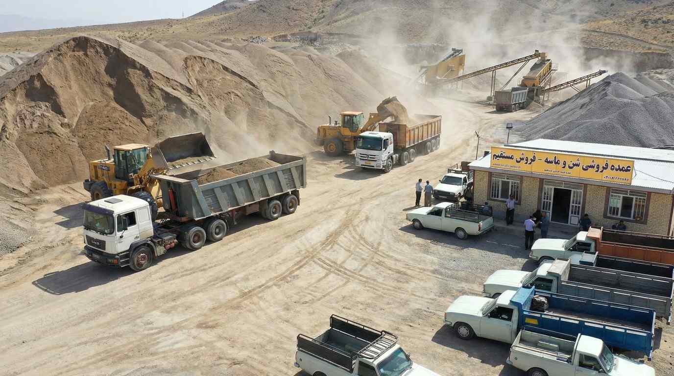 بهترین عمده فروشی شن و ماسه در تهران